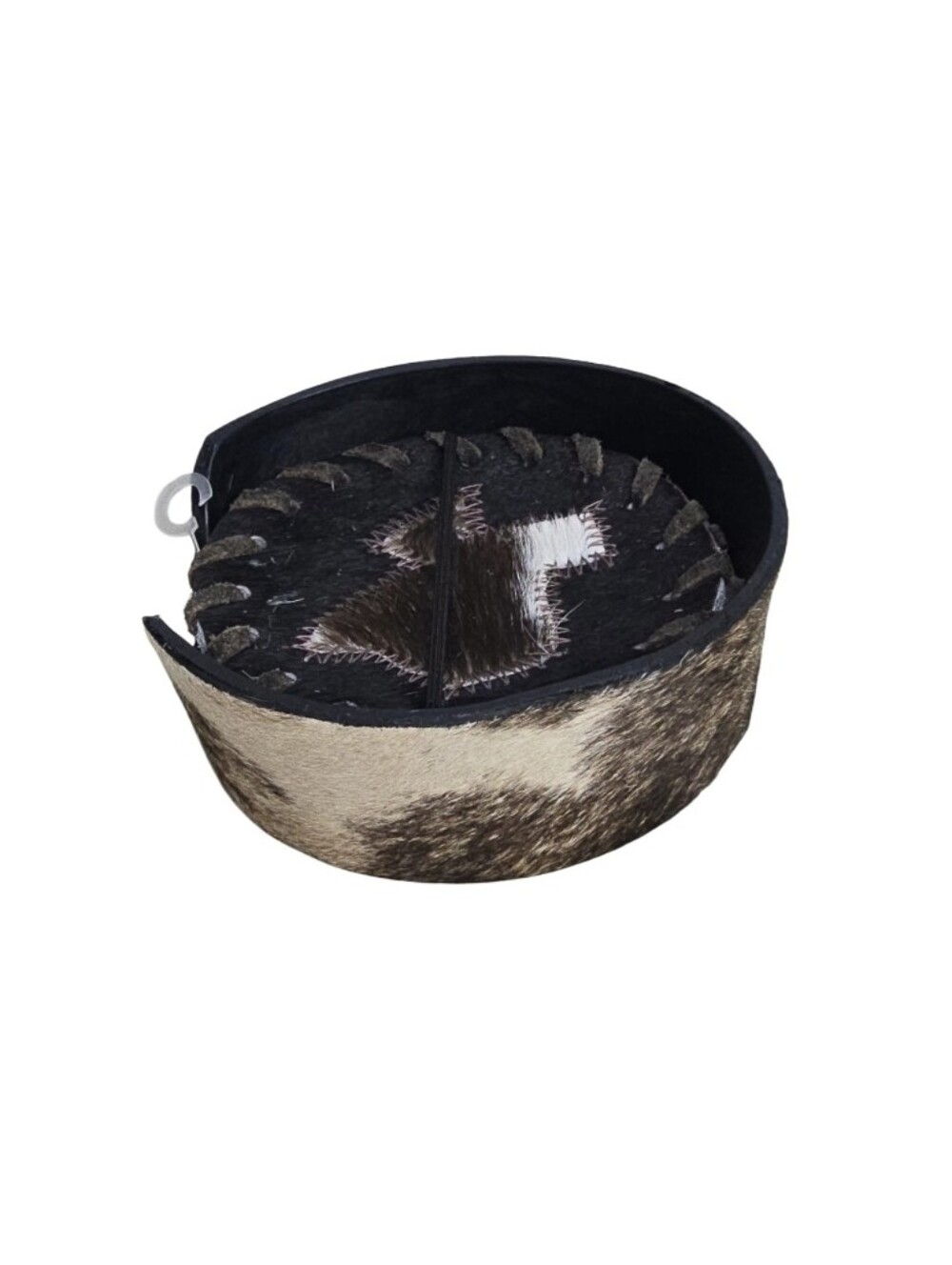 Southwestern Cowhide Coaster w/ Holder Set Of 4 Coasters & 1 Holder Texas Design - Picture 9 of 11